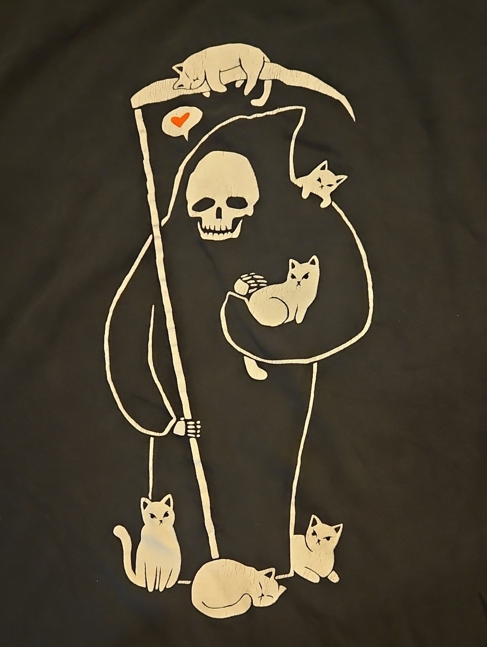 Grim Reaper Cats Black Matter Tshirt Size XL
